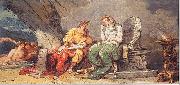 Felice Giani Numa Pompilio riceve dalla ninfa Egeria le leggi di Roma oil on canvas